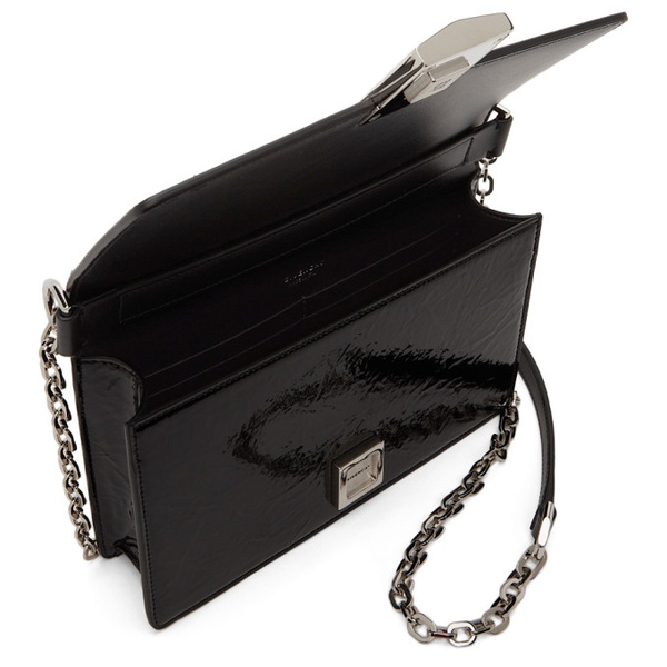 지방시 지방시 Givenchy Black Patent Small 4G Chain Bag 212278F048118