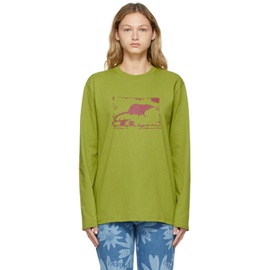 마크 제이콥스 Marc Jacobs Heaven Green Stinky Rat Long Sleeve T-Shirt 212337F110006
