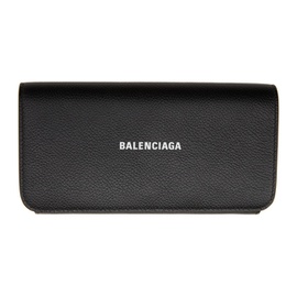 발렌시아가 Balenciaga Black Logo Continental Wallet 212342F040001