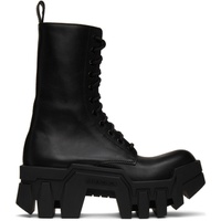 발렌시아가 Balenciaga Black Bulldozer Lace-Up Boots 212342F114003