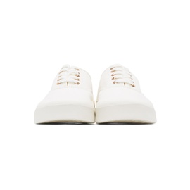 Maison Kitsune White Canvas Laced Sneakers 212389M237003