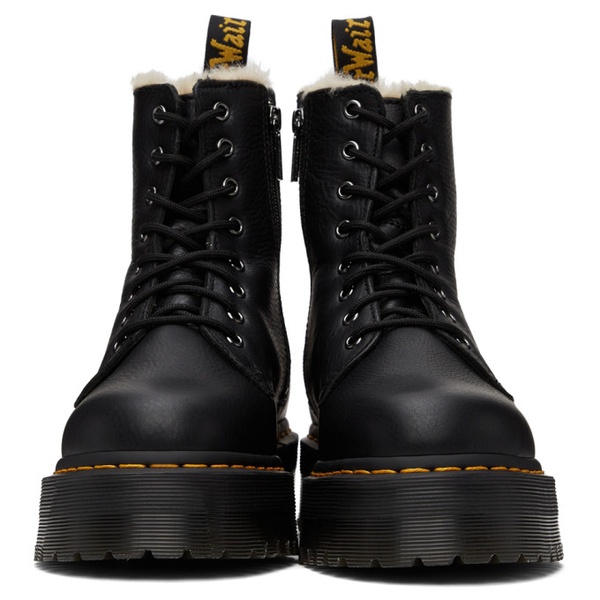 닥터마틴 닥터마틴 Dr. Martens Black Faux-Fur Lined Platform Jadon Boots 212399F113042