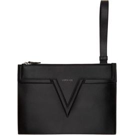 베르사체 Versace Black Leather V Pouch 212404M171015