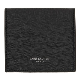 생로랑 Saint Laurent Black Logo Foldable Wallet 212418M164029