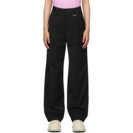 MSGM Black Loose-Fit Cargo Trousers 212443F087003