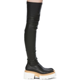 스텔라 맥카트니 Stella McCartney Black Emilie Thigh-High Boots 212471F115002