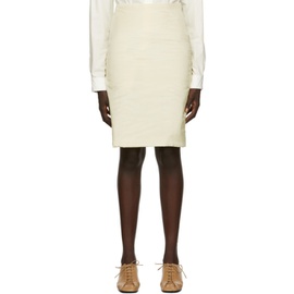 르메르 LEMAIRE 오프화이트 Off-White Silk Wadded Skirt 212646F090002