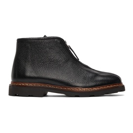 르메르 LEMAIRE Black Leather Zipped Boots 212646F113001