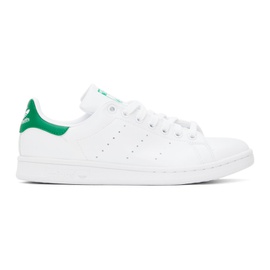 아디다스 오리지널 Adidas Originals White & Green Stan Smith Sneakers 212751M237008