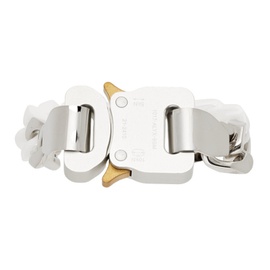 1017 ALYX 9SM Silver & White Ceramic Buckle Chain Bracelet 212776M142017