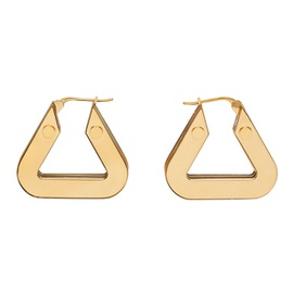 보테가 베네타 Bottega Veneta Gold Thick Triangle Hoop Earrings 212798F009006