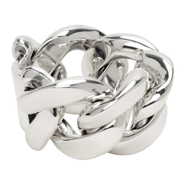 보테가베네타 보테가 베네타 Bottega Veneta Silver Curb Chain Ring 212798F024349
