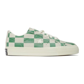 컨버스 Converse 오프화이트 Off-White & Green One Star Warped Board Sneakers 212799F128067