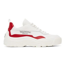 발렌티노 Valentino Garavani White & Red Gumboy Sneakers 212807F128023