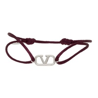 발렌티노 Valentino Garavani Purple Cord VLogo Bracelet 212807M142019