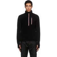 몽클레어 Moncler Grenoble Black Zip Mock Polo Neck Sweatshirt 212826M202032