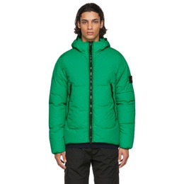 스톤아일랜드 Stone Island Green Down Garment-Dyed Crinkle Reps NY Jacket 212828M178009