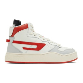 디젤 Diesel White & Red S-Ukiyo Sneakers 221001M236009