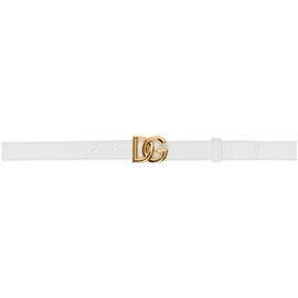돌체앤가바나 Dolce & Gabbana White DG Belt 221003F001004