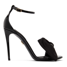 돌체앤가바나 Dolce & Gabbana Black Keira Bow Heels 221003F122004