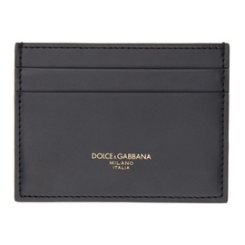 돌체앤가바나 Dolce & Gabbana Black Calfskin Logo Card Holder 221003M163000