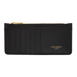 돌체앤가바나 Dolce & Gabbana Black Calfskin Vertical Wallet 221003M164006