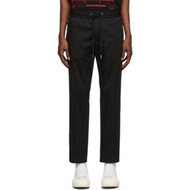 돌체앤가바나 Dolce & Gabbana Black Twill Jogging Pants 221003M191000