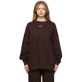 Nike Brown Sportswear Collection 에센셜 Essentials Crewneck 221011F098012