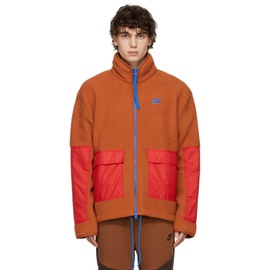 Nike Orange Sherpa Jacket 221011M180009
