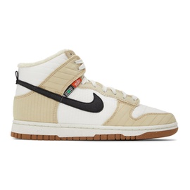 Nike White and Beige Dunk High LX Sneakers 221011M236005