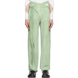 오토링거 Ottolinger Green Signature Wrap Jeans 221016M186002