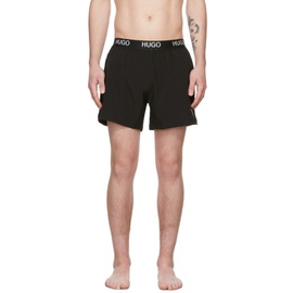 휴고 Hugo Black Nite Swim Shorts 221084M208010