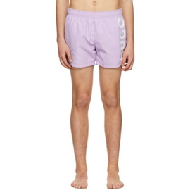 휴고 Hugo Purple Polyester Swim Shorts 221084M208017