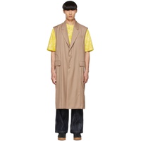 펑첸왕 Feng Chen Wang Brown Polyester Vest 221107M185003