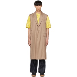 펑첸왕 Feng Chen Wang Brown Polyester Vest 221107M185003