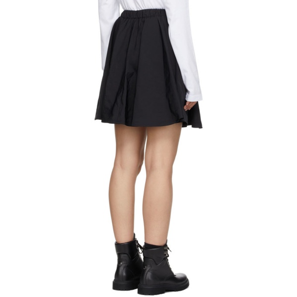 몽클레어 몽클레어 Moncler Black Gathered Mini Skirt 221111F090000