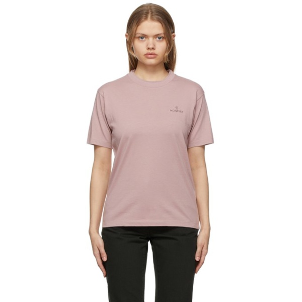 몽클레어 몽클레어 Moncler Pink Logo T-Shirt 221111F110014