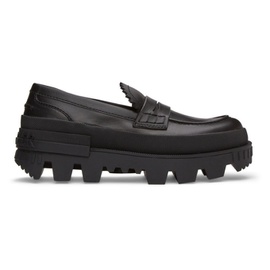 몽클레어 Moncler Black Leather Maxence Loafers 221111F121001
