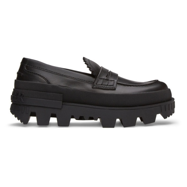 몽클레어 몽클레어 Moncler Black Leather Maxence Loafers 221111F121001