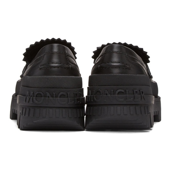 몽클레어 몽클레어 Moncler Black Leather Maxence Loafers 221111F121001