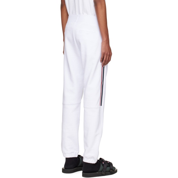몽클레어 몽클레어 Moncler White Tricolor Lounge Pants 221111M190026