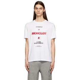 몽클레어 Moncler White Living Everywhere T-Shirt 221111M213120