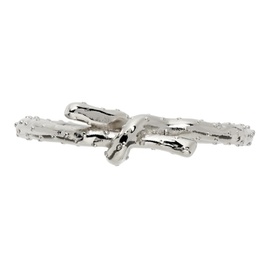 아크네 스튜디오 Acne Studios Silver Axelia Knot Bracelet 221129F007003