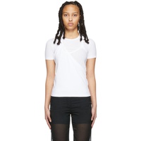 핼무트랭 Helmut Lang White Twisted Jersey T-Shirt 221154F110028