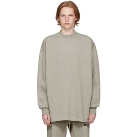 에센셜 Essentials Gray Relaxed Sweatshirt 221161M204026