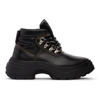 메종마르지엘라 Maison Margiela Black Leather Lace-Up Boots 221168F120026