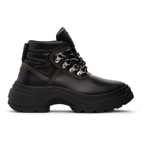 메종마르지엘라 메종마르지엘라 Maison Margiela Black Leather Lace-Up Boots 221168F120026