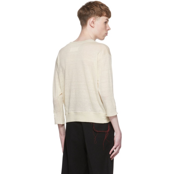 메종마르지엘라 메종마르지엘라 Maison Margiela 오프화이트 Off-White Linen Sweater 221168M201100