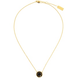 마크 제이콥스 Marc Jacobs Gold & Black The Medallion Pendant Necklace 221190F010008