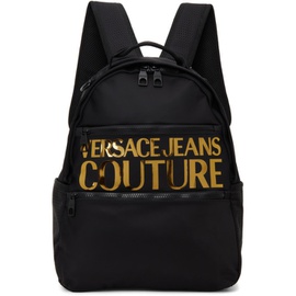 베르사체 진 꾸뛰르 베르사체 Versace Jeans Couture Black Golden Logo Backpack 221202M166000